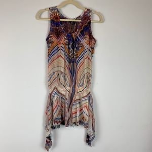 MUSHKA BY SIENNA ROSE‎ Colorful Boho Graphic Sleeveless Tunic Sz S